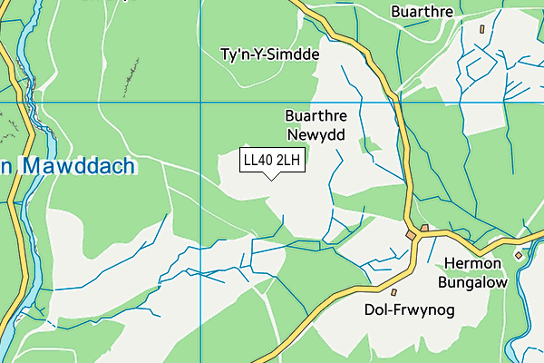 LL40 2LH map - OS VectorMap District (Ordnance Survey)