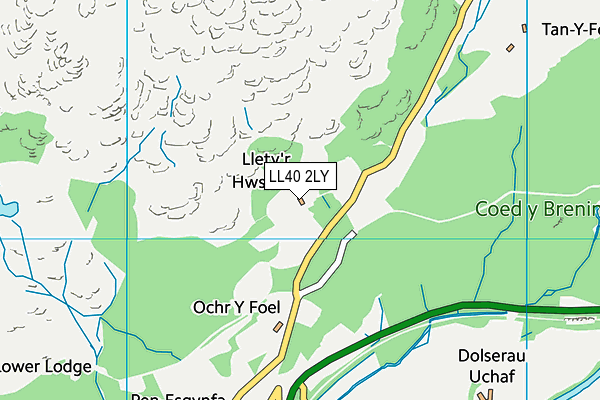 LL40 2LY map - OS VectorMap District (Ordnance Survey)