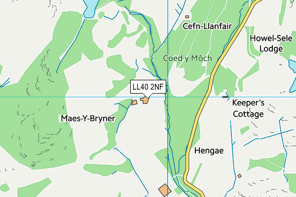 LL40 2NF map - OS VectorMap District (Ordnance Survey)