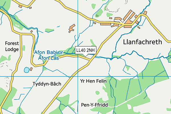LL40 2NH map - OS VectorMap District (Ordnance Survey)
