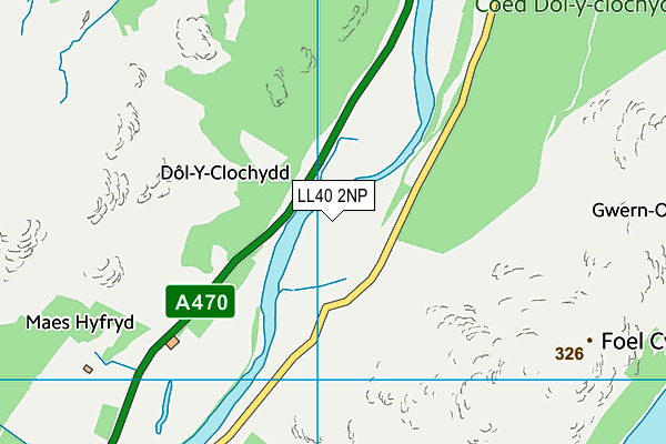 LL40 2NP map - OS VectorMap District (Ordnance Survey)