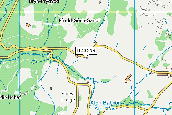 LL40 2NR map - OS VectorMap District (Ordnance Survey)