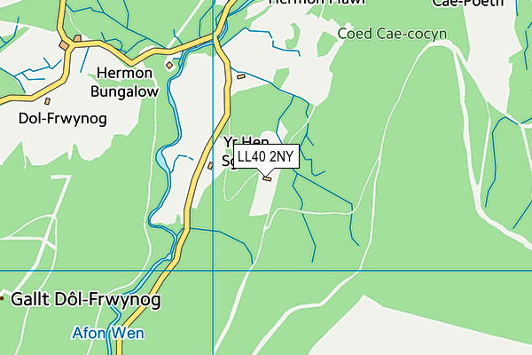 LL40 2NY map - OS VectorMap District (Ordnance Survey)