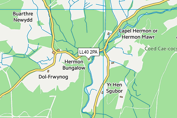 LL40 2PA map - OS VectorMap District (Ordnance Survey)