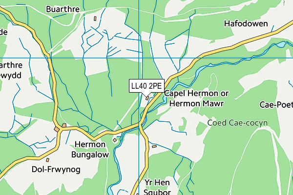 LL40 2PE map - OS VectorMap District (Ordnance Survey)