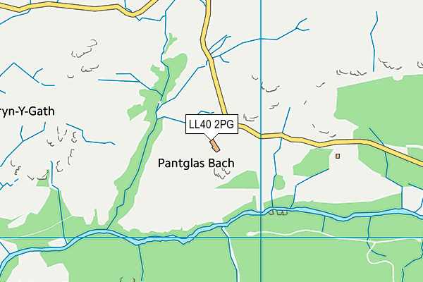 LL40 2PG map - OS VectorMap District (Ordnance Survey)