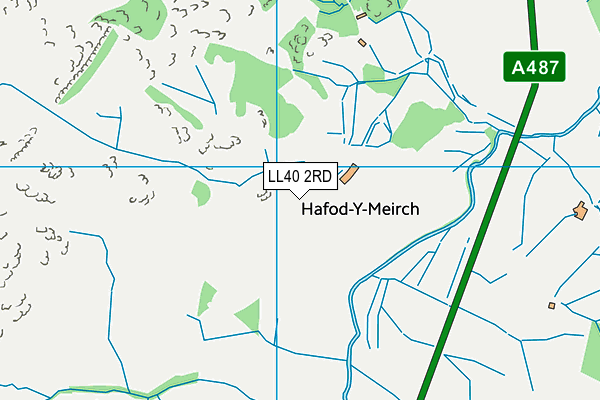 LL40 2RD map - OS VectorMap District (Ordnance Survey)