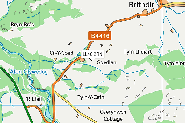 LL40 2RN map - OS VectorMap District (Ordnance Survey)