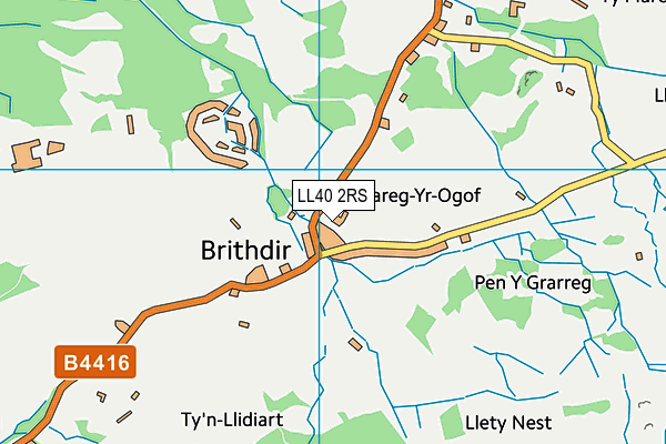 LL40 2RS map - OS VectorMap District (Ordnance Survey)