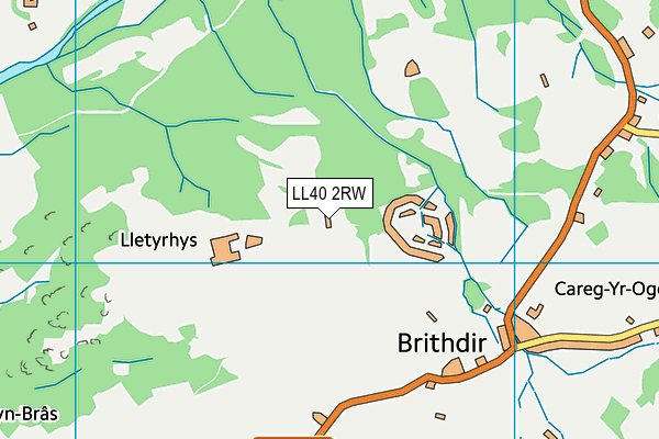 LL40 2RW map - OS VectorMap District (Ordnance Survey)