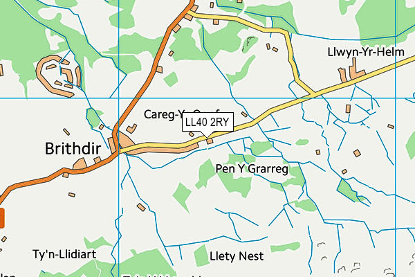 LL40 2RY map - OS VectorMap District (Ordnance Survey)
