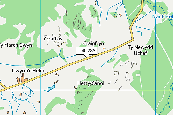 LL40 2SA map - OS VectorMap District (Ordnance Survey)