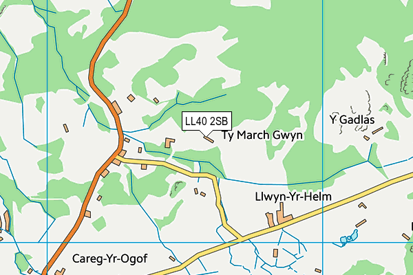 LL40 2SB map - OS VectorMap District (Ordnance Survey)