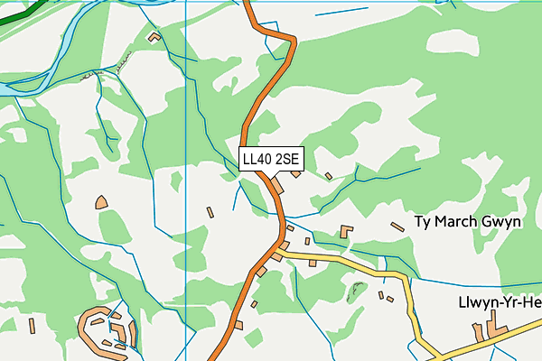 LL40 2SE map - OS VectorMap District (Ordnance Survey)