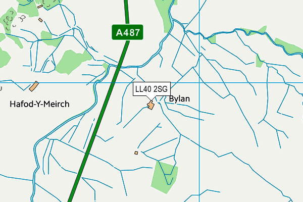 LL40 2SG map - OS VectorMap District (Ordnance Survey)