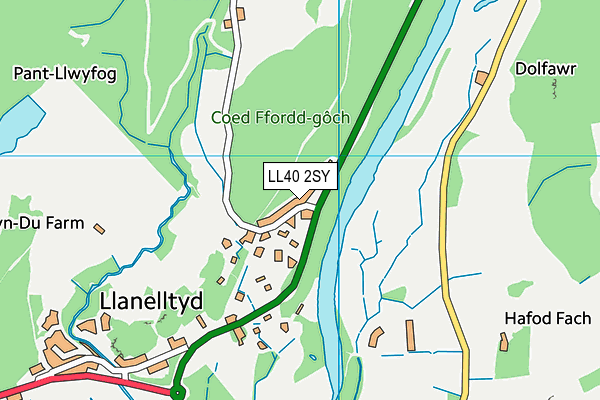 LL40 2SY map - OS VectorMap District (Ordnance Survey)