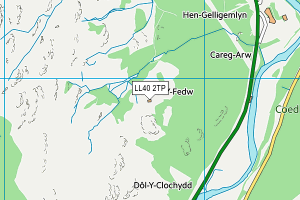 LL40 2TP map - OS VectorMap District (Ordnance Survey)