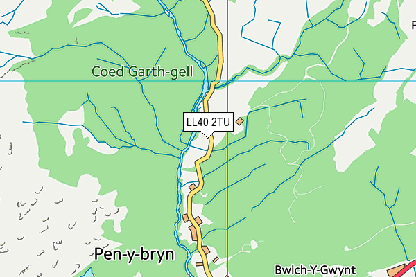 LL40 2TU map - OS VectorMap District (Ordnance Survey)