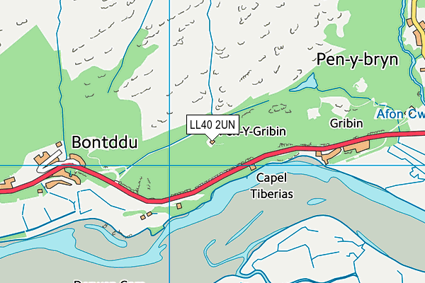 LL40 2UN map - OS VectorMap District (Ordnance Survey)