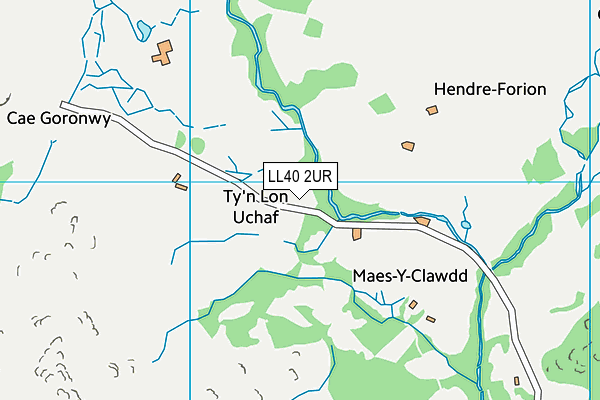 LL40 2UR map - OS VectorMap District (Ordnance Survey)