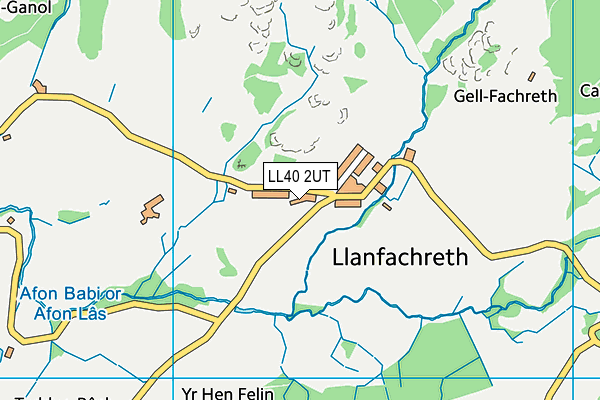 LL40 2UT map - OS VectorMap District (Ordnance Survey)