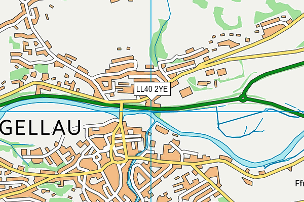 LL40 2YE map - OS VectorMap District (Ordnance Survey)