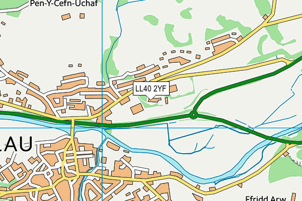 LL40 2YF map - OS VectorMap District (Ordnance Survey)