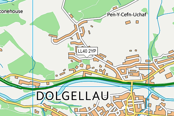 LL40 2YP map - OS VectorMap District (Ordnance Survey)