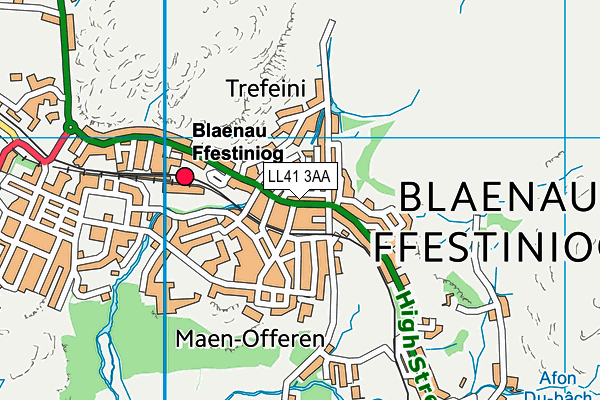 Map of BLAENAU LEISURE LIMITED at district scale