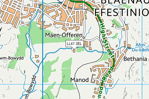 LL41 3EL map - OS VectorMap District (Ordnance Survey)