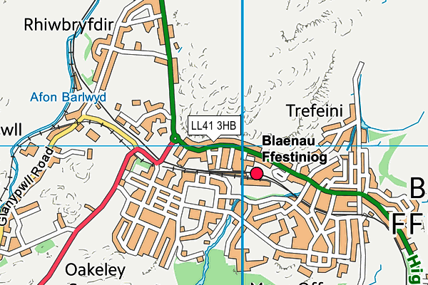 LL41 3HB map - OS VectorMap District (Ordnance Survey)