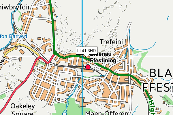 LL41 3HD map - OS VectorMap District (Ordnance Survey)