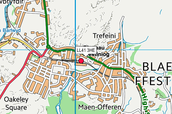 LL41 3HE map - OS VectorMap District (Ordnance Survey)