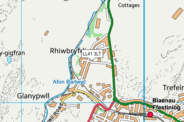 LL41 3LT map - OS VectorMap District (Ordnance Survey)