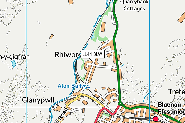 LL41 3LW map - OS VectorMap District (Ordnance Survey)