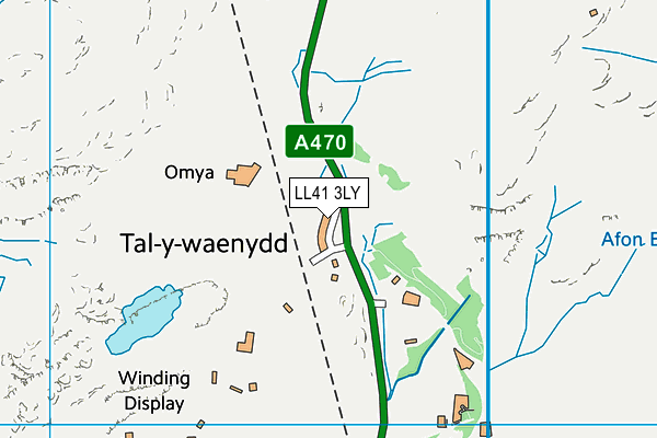 LL41 3LY map - OS VectorMap District (Ordnance Survey)