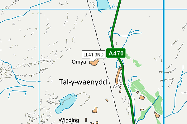 LL41 3ND map - OS VectorMap District (Ordnance Survey)