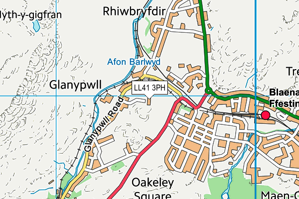 LL41 3PH map - OS VectorMap District (Ordnance Survey)