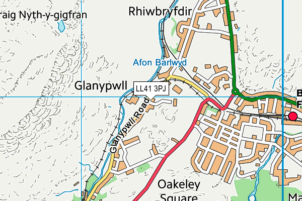 LL41 3PJ map - OS VectorMap District (Ordnance Survey)