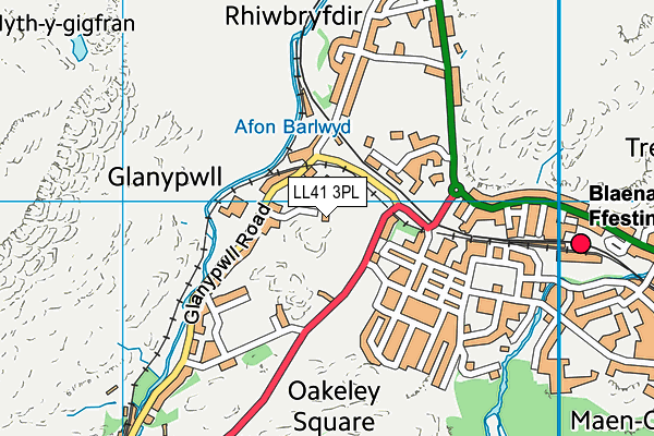 LL41 3PL map - OS VectorMap District (Ordnance Survey)