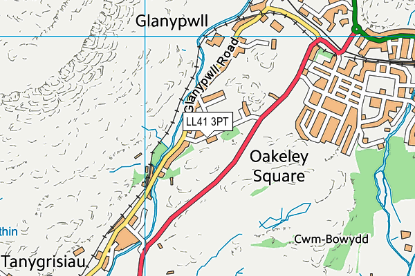 LL41 3PT map - OS VectorMap District (Ordnance Survey)