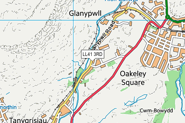 LL41 3RD map - OS VectorMap District (Ordnance Survey)