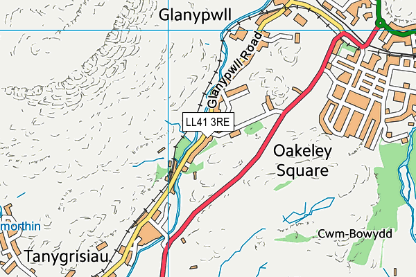 LL41 3RE map - OS VectorMap District (Ordnance Survey)