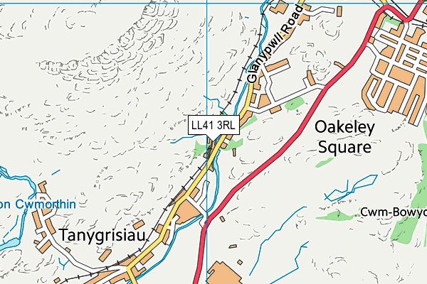 LL41 3RL map - OS VectorMap District (Ordnance Survey)