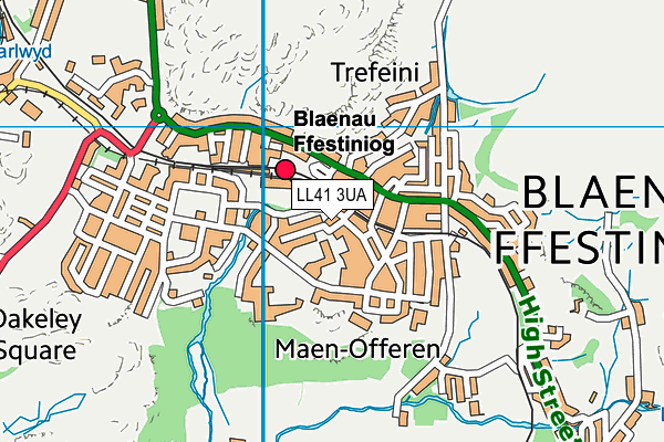 LL41 3UA map - OS VectorMap District (Ordnance Survey)