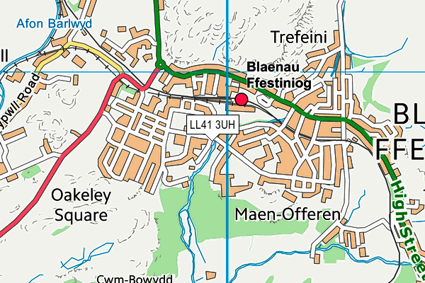 LL41 3UH map - OS VectorMap District (Ordnance Survey)