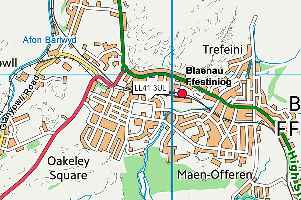 LL41 3UL map - OS VectorMap District (Ordnance Survey)