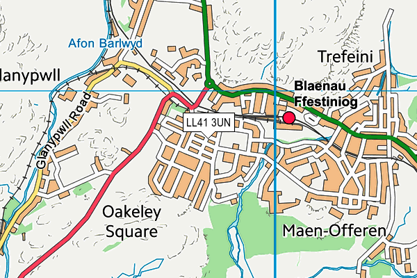 LL41 3UN map - OS VectorMap District (Ordnance Survey)
