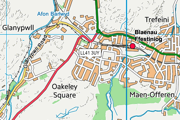 LL41 3UY map - OS VectorMap District (Ordnance Survey)