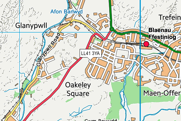 LL41 3YA map - OS VectorMap District (Ordnance Survey)